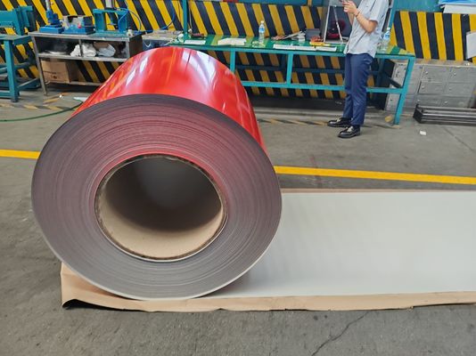 주문 2/1 5 ̊15μm 뒷 페인트와 700 ̊1250mm 너비로 지붕 및 패널 제조를 위해 미리 칠한 컬러 스틸 코일 online manufacture